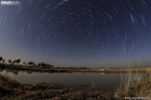 Star Trail on the Lake Side in MirPur Sakro