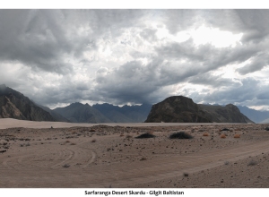 Panoramic view of Sarfaranga Desert in Skardu - Gilgit-Baltistan