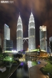 Vertical Panroama of The Petronas Towers Kualalumpur Malaysia